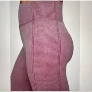 Harmony Balance Women Mineral‎ Wash Ribbed Moto Seamless Leggings Small Petite